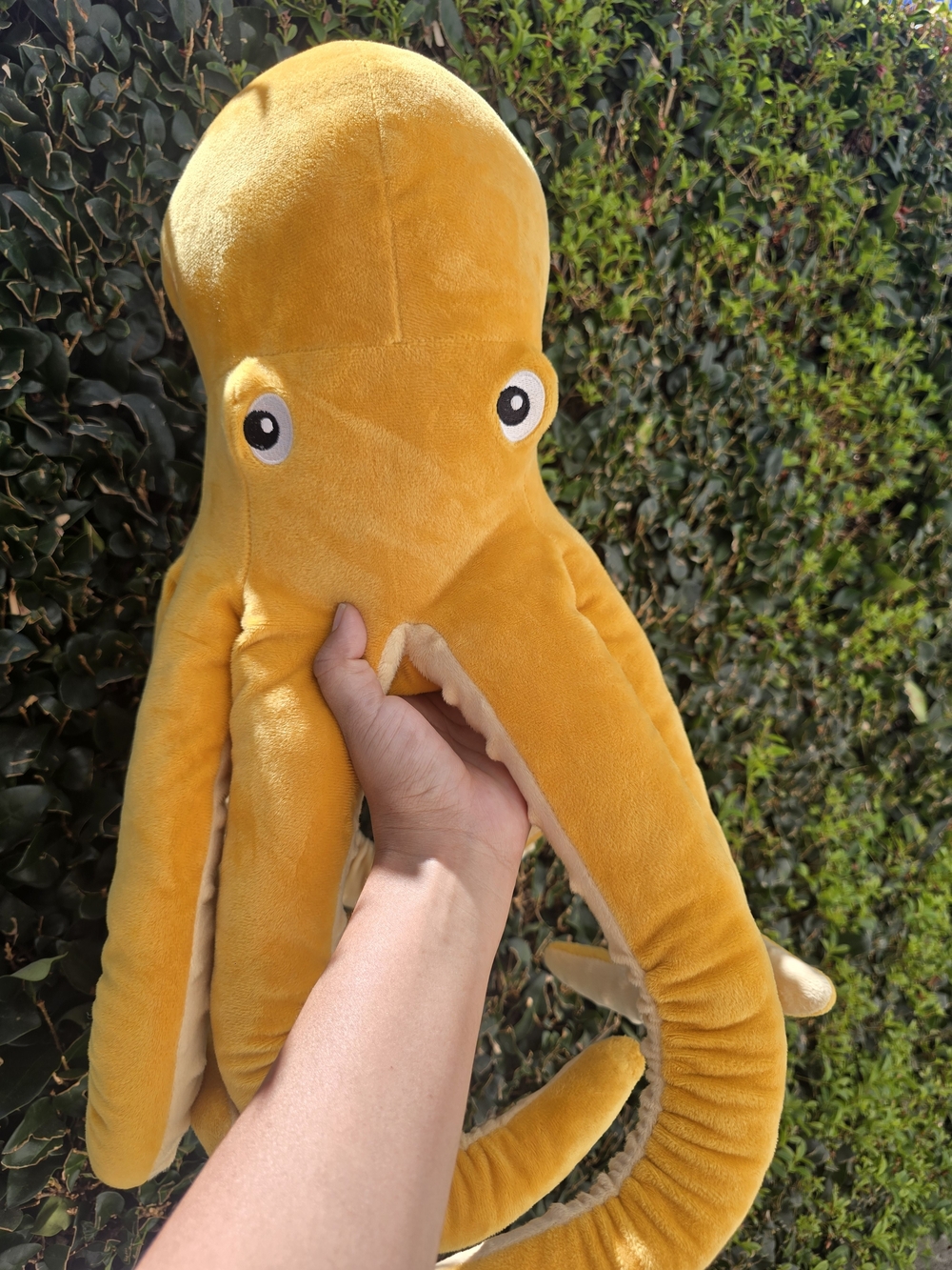 IKEA Yellow Plush Octopus Stuffed Toy - Soft Kids Toy